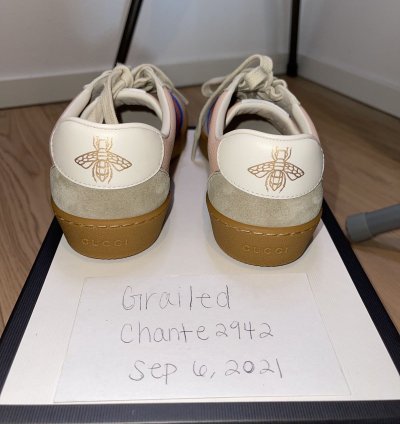 Gucci Pink Oatmeal Low Top Shoes
