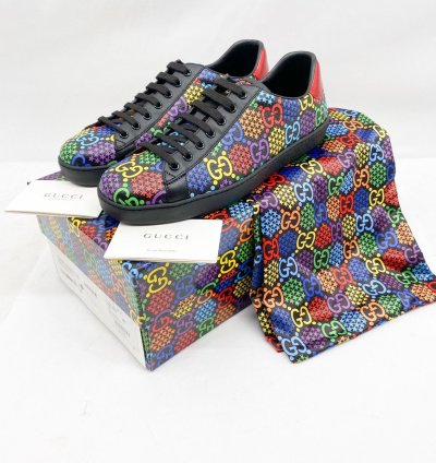 GUCCI PSYCHEDELIC ACE GG LOGO SUPREME SNEAKERS