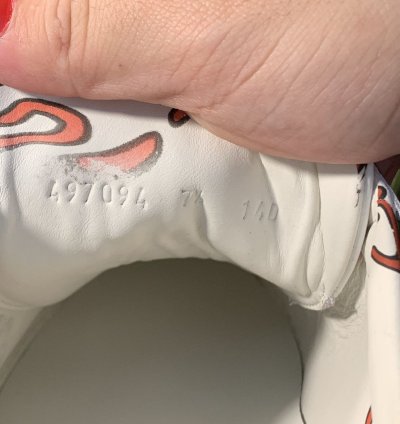 Gucci red white wavy monogram ace sneaker
