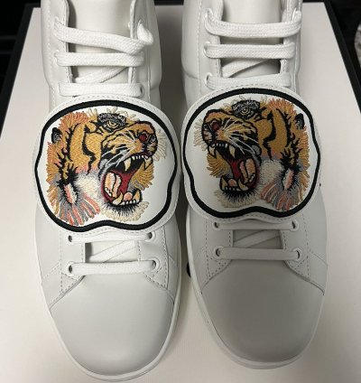 GUCCI Removable Patches Ace Mens High Top Sneakers