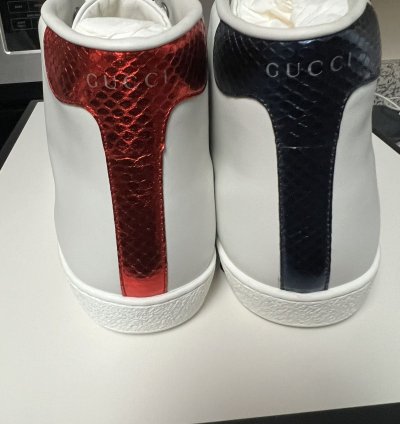 GUCCI Removable Patches Ace Mens High Top Sneakers