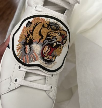 GUCCI Removable Patches Ace Mens High Top Sneakers