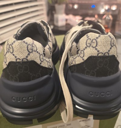 Gucci Rhython Blue Monogram Sz 8 5 Converts US Sz 9