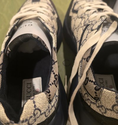 Gucci Rhython Blue Monogram Sz 8 5 Converts US Sz 9