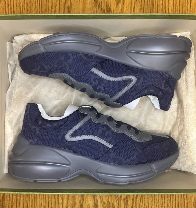 Gucci Rhyton Blue Maxi GG Supreme Sneaker