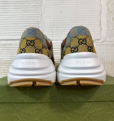 Gucci Rhyton Multicolor Mini GG Low Sneaker Sz 46