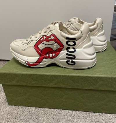 Gucci Rhyton Sneaker Calfskin Mouth Lip Print