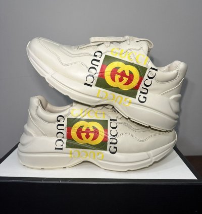 Gucci Rhyton Square Logo Sneaker Ivory
