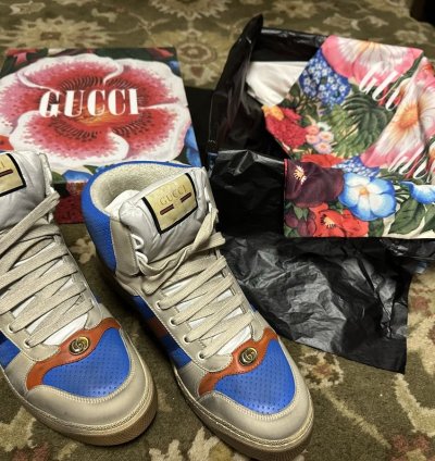 GUCCI SCREENER HIGH-TOP SNEAKERS