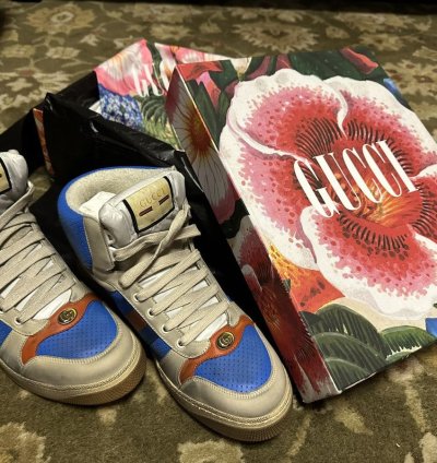 GUCCI SCREENER HIGH-TOP SNEAKERS