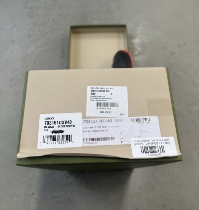 Gucci Screener Tiger Shoes Black
