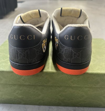 Gucci Screener Tiger Shoes Black
