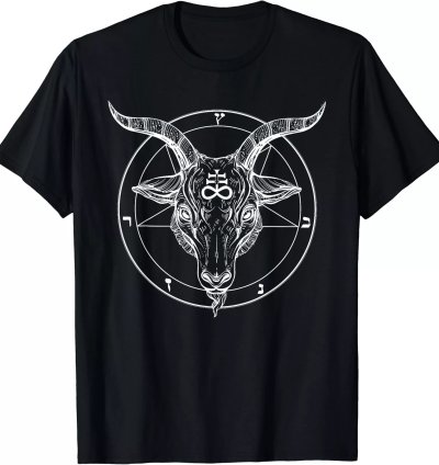 Baphomet Black Magic Devil T-Shirt Size S-5XL