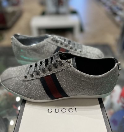 Gucci Silver Glitter Ace