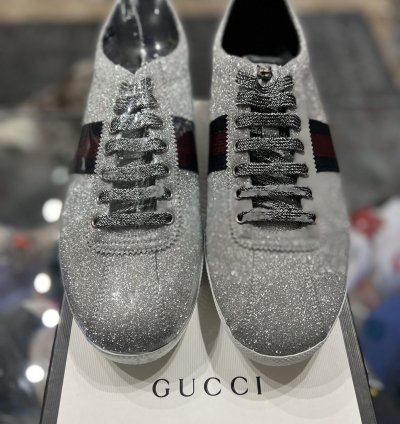 Gucci Silver Glitter Ace