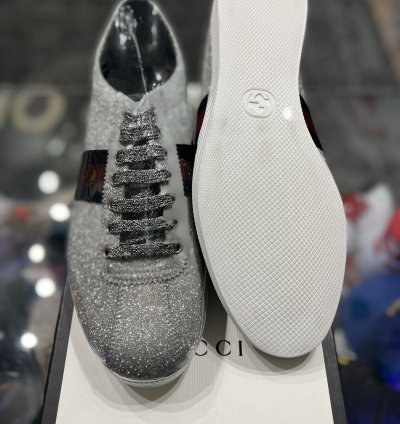 Gucci Silver Glitter Ace