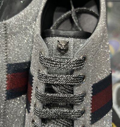 Gucci Silver Glitter Ace