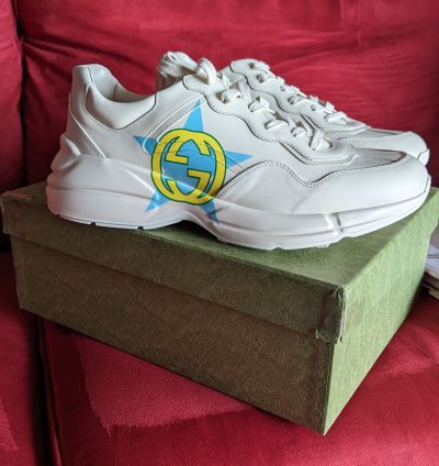 Gucci star rhyton sneakers size 13 5