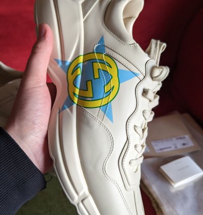 Gucci star rhyton sneakers size 13 5