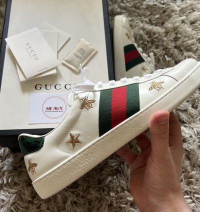 Gucci stars and bees logo ace aces sneakers low top new box