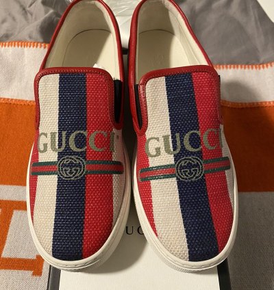 Gucci Sylvie Slip-On Red Sneakers