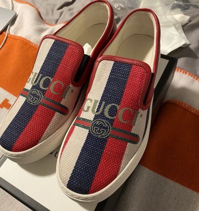 Gucci Sylvie Slip-On Red Sneakers