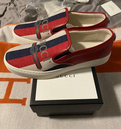 Gucci Sylvie Slip-On Red Sneakers