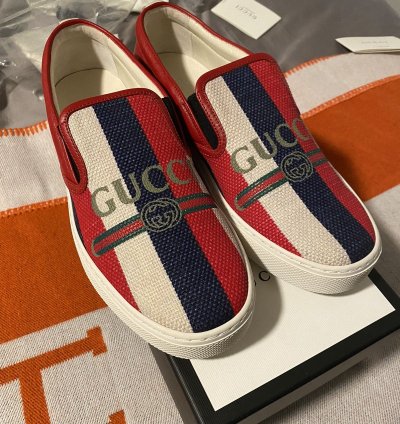 Gucci Sylvie Slip-On Red Sneakers