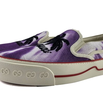 Gucci Tennis 1977 Purple Canvas Sneakers US 10 5 IT 44