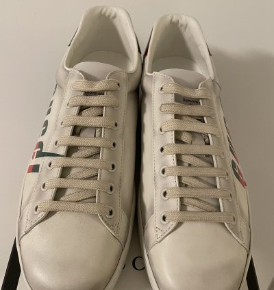 Gucci White Ace Blade Sneaker 11US