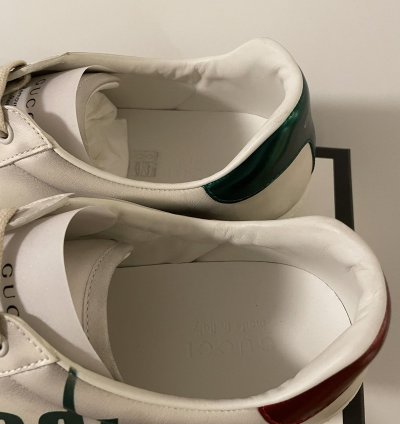 Gucci White Ace Blade Sneaker 11US