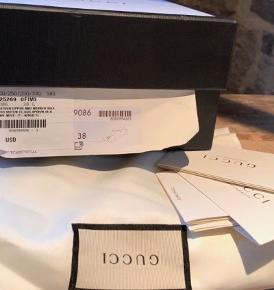 Gucci White Ace Elastic Band Striped Logo Low-top Sneakers
