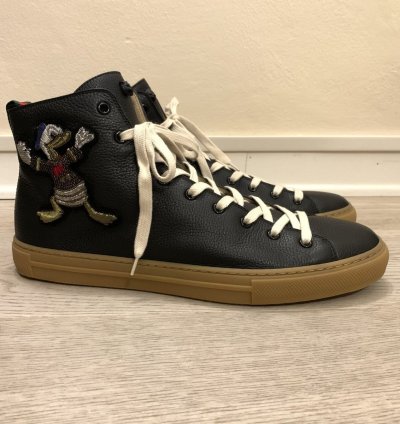 Leather High Donald Duck sneakers by Gucci