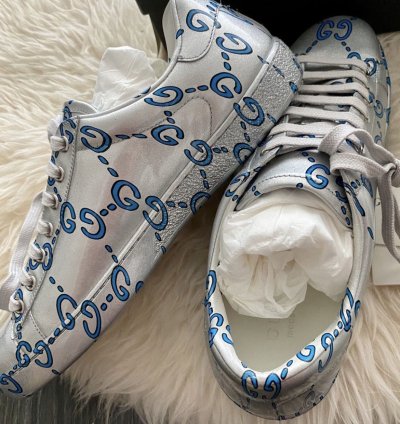 Limited Edition Brand New Runway ACE GG Logo Leather Sneaker