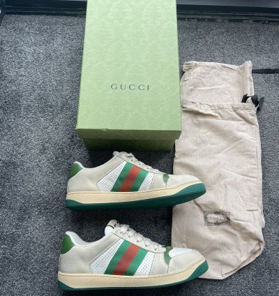 Men Screener White Leather