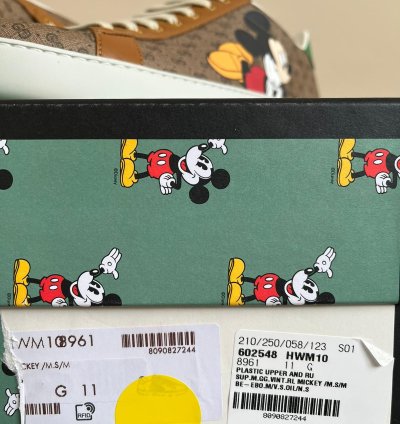 Mickey Mouse Low Top Sneakers in Brown Multicolor