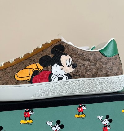 Mickey Mouse Low Top Sneakers in Brown Multicolor