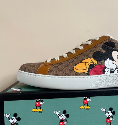 Mickey Mouse Low Top Sneakers in Brown Multicolor