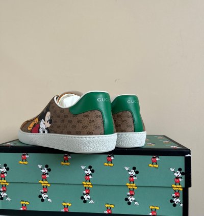 Mickey Mouse Low Top Sneakers in Brown Multicolor