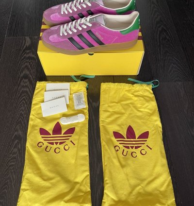 NEW - Gucci Adidas Gazelle Suede Pink