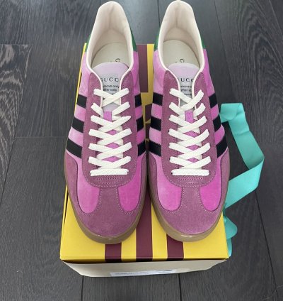 NEW - Gucci Adidas Gazelle Suede Pink