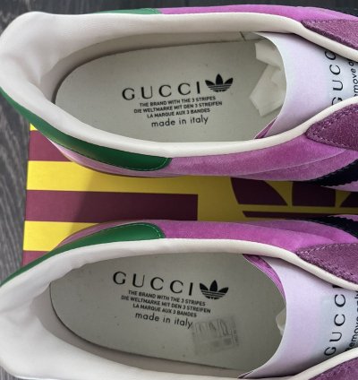 NEW - Gucci Adidas Gazelle Suede Pink