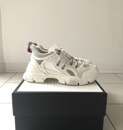 NEW 8 Flashtrek White Rubber Suede Mesh Sneakers Low Shoes
