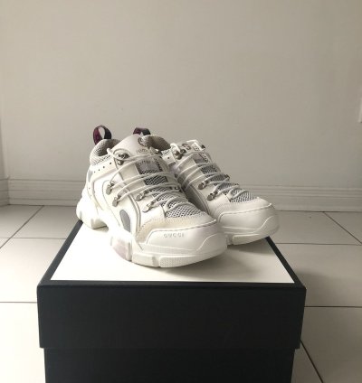 NEW 8 Flashtrek White Rubber Suede Mesh Sneakers Low Shoes