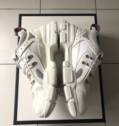 NEW 8 Flashtrek White Rubber Suede Mesh Sneakers Low Shoes