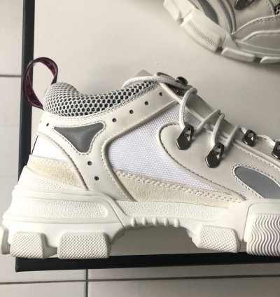 NEW 8 Flashtrek White Rubber Suede Mesh Sneakers Low Shoes