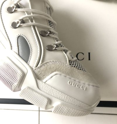 NEW 8 Flashtrek White Rubber Suede Mesh Sneakers Low Shoes