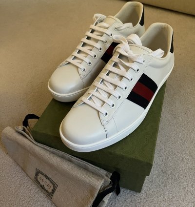 NEW Gucci Ace Leather Sneakers