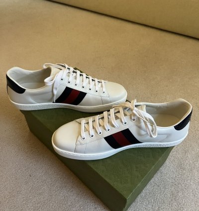 NEW Gucci Ace Leather Sneakers