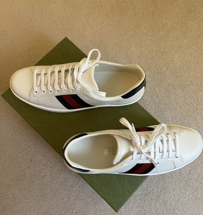 NEW Gucci Ace Leather Sneakers
